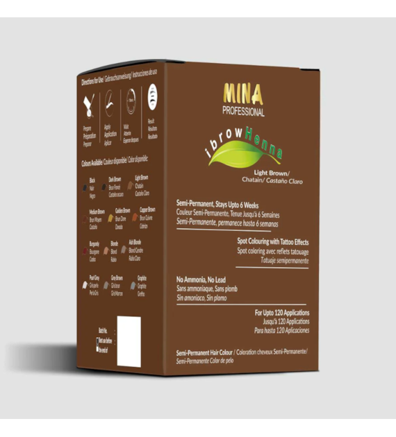 Henna Ibrow Light Brown Refill Pack Mina