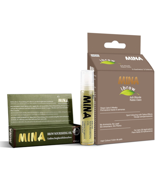 Ibrow Ash blonde Tint Kit with Nourishing Oil, MINA