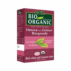 Bio ORGANIC Henna Hair Colour Burgundy, 100g,  Indus Valley