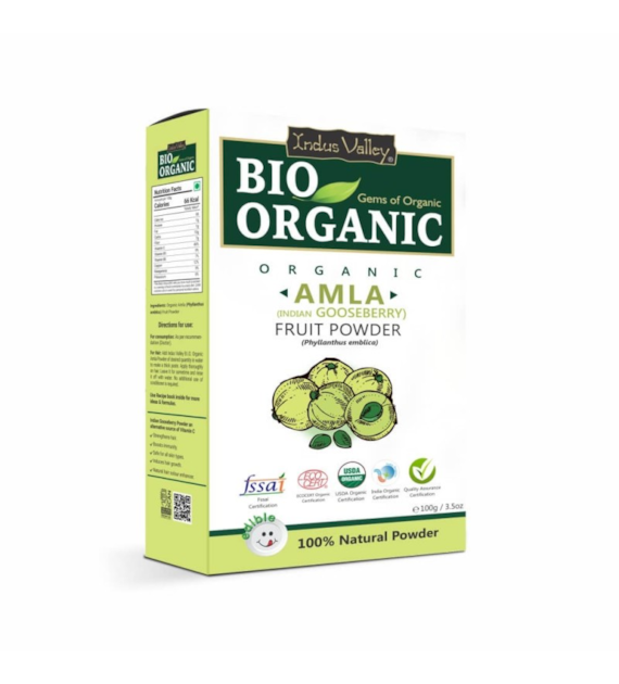 Bio Organic Amla Fruit Powder, 100g, Indus Valley