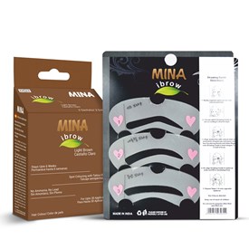 Ibrow LIGHT BROWN Coloring and Stencil Kit Combo, Mina