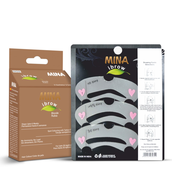 Ibrow Blonde Coloring and Stencil Kit Combo, Mina