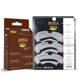 Ibrow Medium brown Coloring and Stencil Kit Combo, Mina