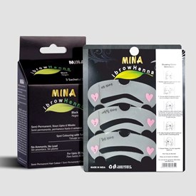 Ibrow Black Coloring and Stencil Kit Combo, Mina