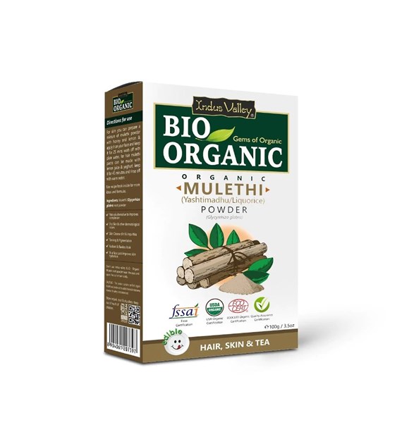 Bio Organic Mulethi Powder, 2x 100g, Indus Valley