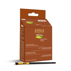 Ibrow Copper brown Coloring and Brush Combo, MINA