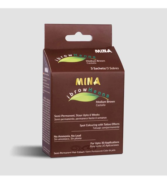 Henna regular pack Ibrow Medium Brown, MINA