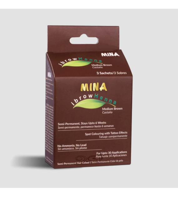 Henna regular pack Ibrow Medium Brown, MINA