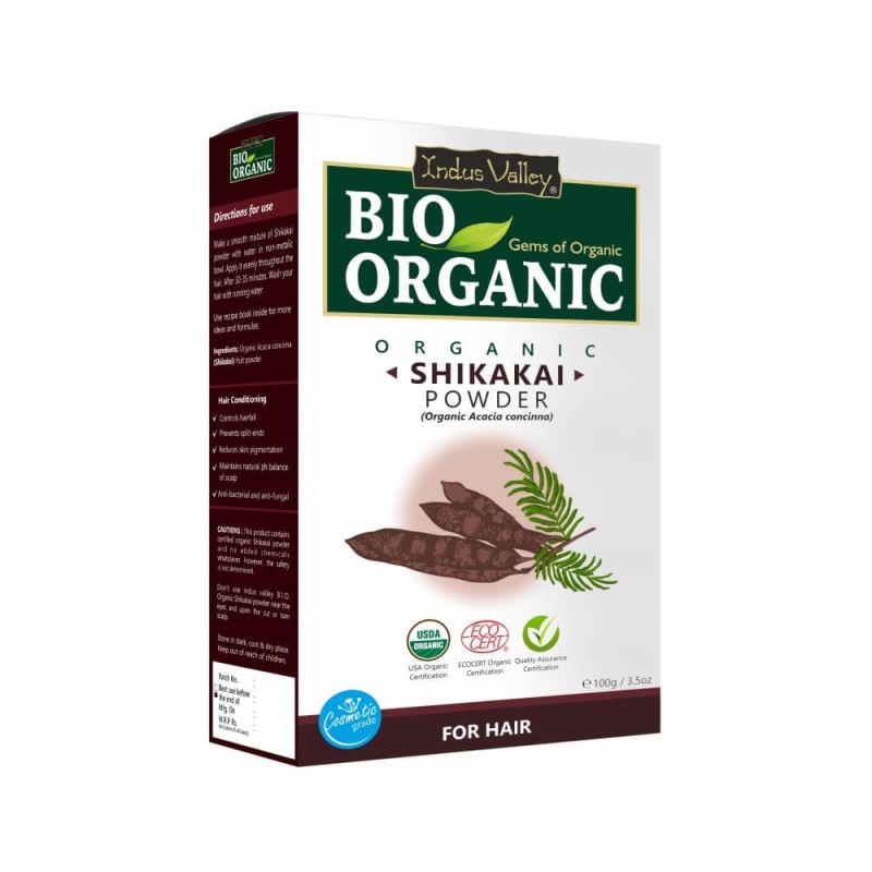 Bio Organic Shikakai Fruit Powder, 100g, Indus Valley