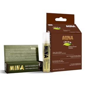 Ibrow Medium Brown Tint Kit with Nourishing Oil, Mina