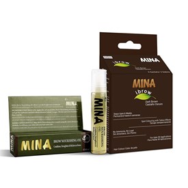 MINA ibrow Dark Brown Tint Kit with Nourishing Oil, Mina