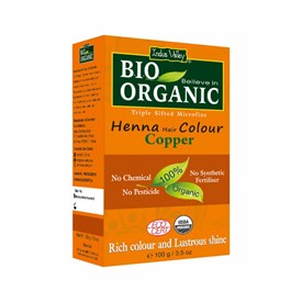 Bio ORGANIC Henna Hair Colour Copper, 100g, Indus Valley