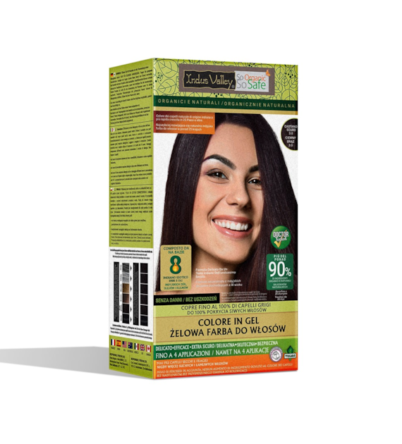 Gel colour  Dark Brown, 3.00, 220g, Indus Valley