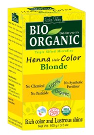 Bio ORGANIC Henna Hair Colour Blonde, 100g Indus Valley