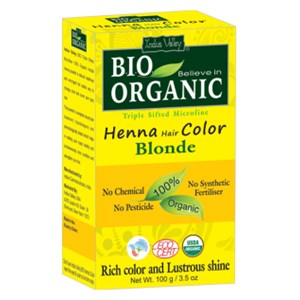 Bio ORGANIC Henna Hair Colour Blonde, 100g Indus Valley