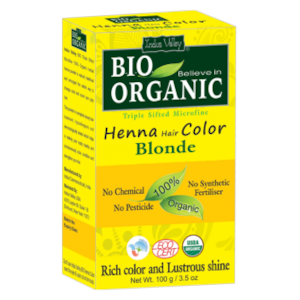 Bio ORGANIC Henna Hair Colour Blonde, 100g Indus Valley