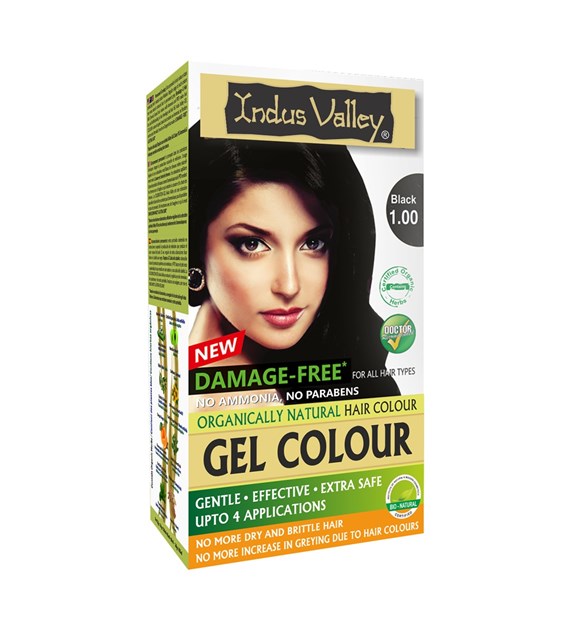 Gel colour Black 1.00, 220g, Indus Valley