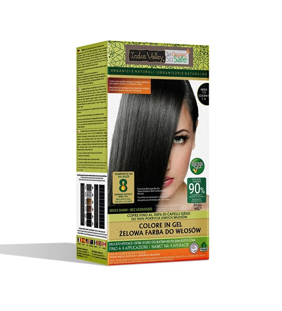 Gel colour Black 1.00, 220g, Indus Valley