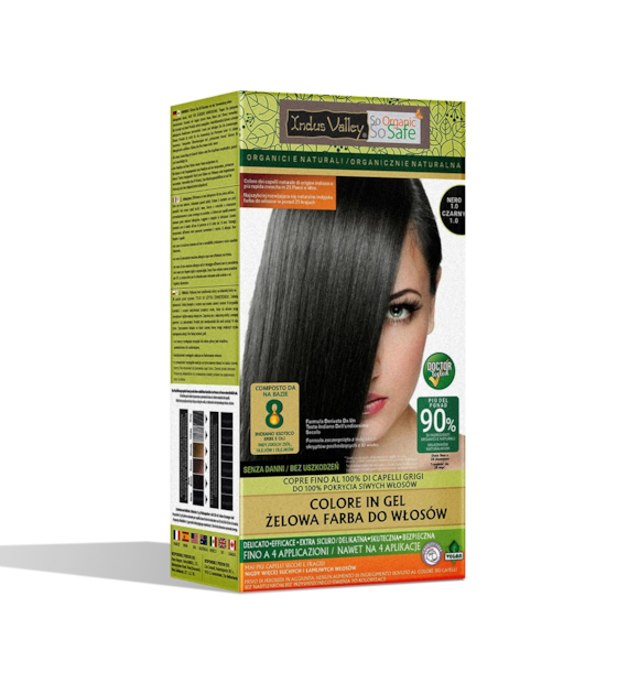 Gel colour Black 1.00, 220g, Indus Valley