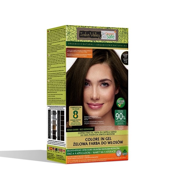 Gel colour Medium Brown, 4.00, 220g, Indus Valley