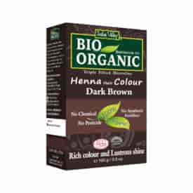Bio ORGANIC Henna Hair Colour, Dark Brown, 100g, Indus Valley