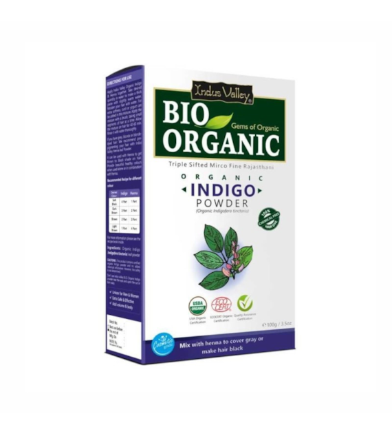 Bio Organic Indigo Leaf Powder, 100g, Indus Valley