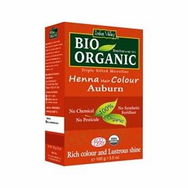 Bio ORGANIC Henna Hair Colour Aburn, 100g, Indus Valley