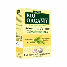 Bio ORGANIC Henna Hair Colour COLORLESS,100g, Indus Valley