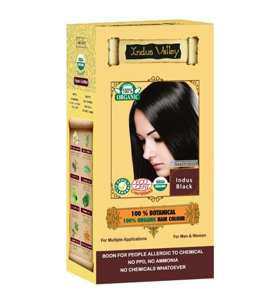 100% Botanieal Hair Colour, Indian Black, 120g, Indus Valley