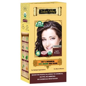 100% Botanieal Hair Colour, Light Brown, 120g, Indus Valley