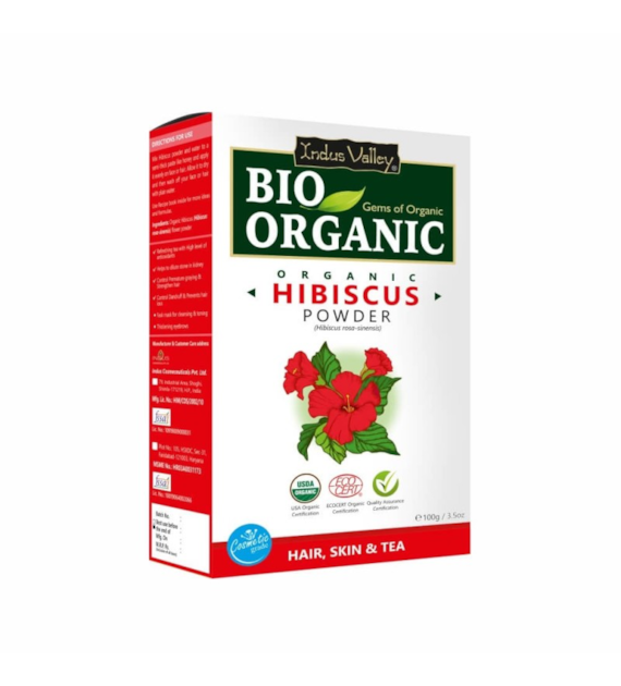 Bio Organic Hibiscus Flower Powder, 100g, Indus Valley