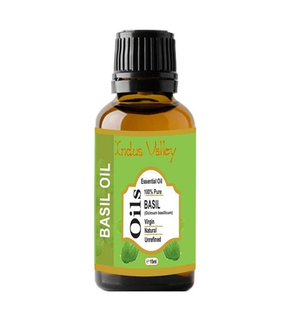 Basil essential oil, 15ml, Indus Valley