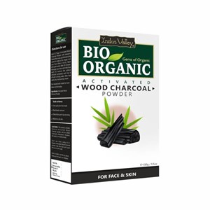 Bio Organic Activated Wood Charcoal Powder, 100g, Indus Valley