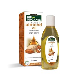 Bio Organic Sweet Almond Oil for Hair and Skin, 200ml, Indus Valley