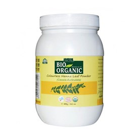 Bio Organic Colourless Henna Leaf Powder, 400 g, Indus Valley