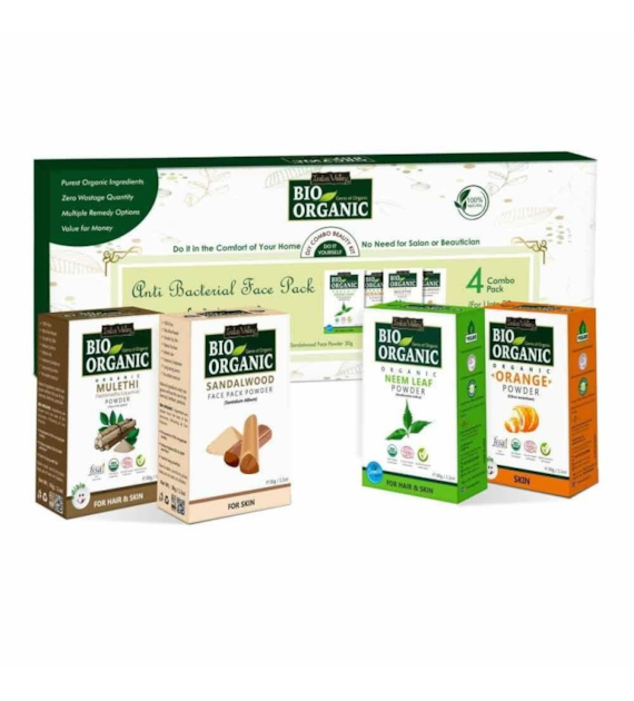 Bio-Organic Anti Bacterial Face Pack DIY Combo Beauty Kit, 120g,  Indus Valley