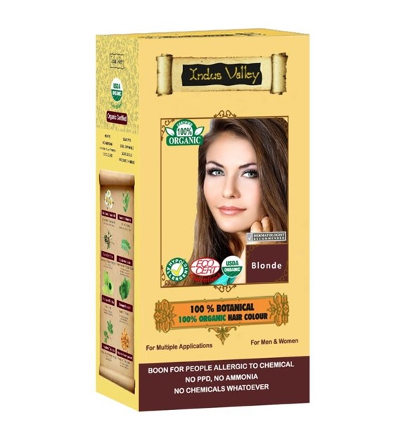 100% Botanieal Hair Colour, Blonde, 120g, Indus Valley