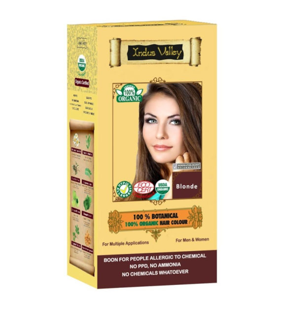 100% Botanieal Hair Colour, Blonde, 120g, Indus Valley