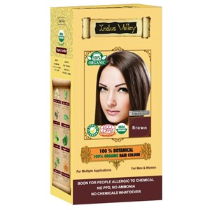 100% Botanieal Hair Colour Brown, 120g, Indus Valley