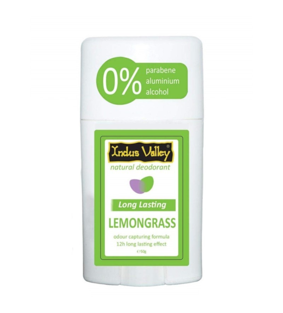 Lemongrass Natural Deodorant Stick, 50g, Indus Valley