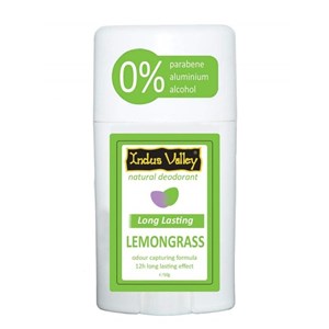 Lemongrass Natural Deodorant Stick, 50g, Indus Valley