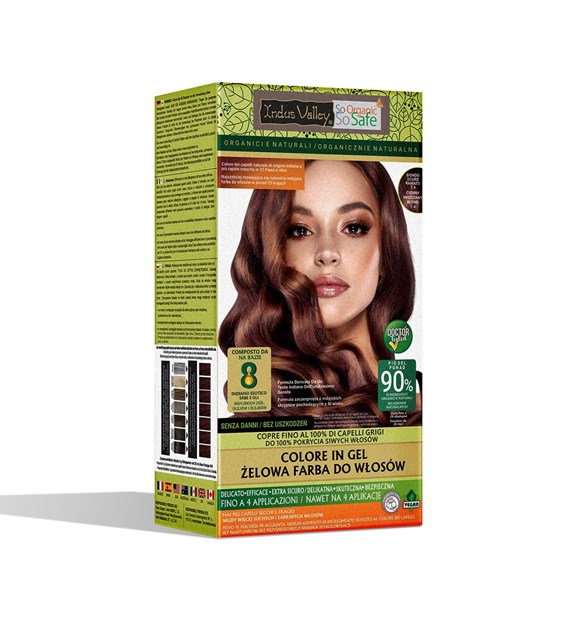 Gel colour Dark Copper Blonde 7.4, 220g, Indus Valley