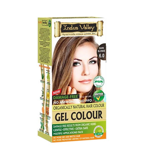 Gel colour Dark Blonde, 6.00, 220g, Indus Valley