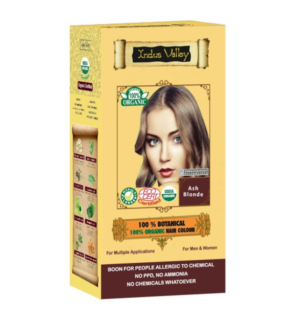 100% Botanieal Hair Colour, Ash Blonde, 120g, Indus Valley