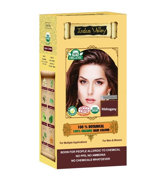 100% Botanieal Hair Colour, Mahogany, 120g, Indus Valley