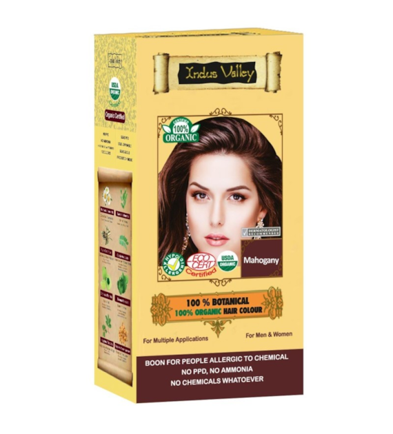 100% Botanieal Hair Colour, Mahogany, 120g, Indus Valley