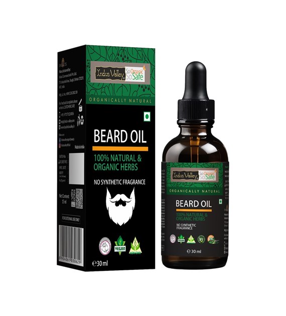 100% Pure & Natural Beard Oil, 30 ml, Indus Valley