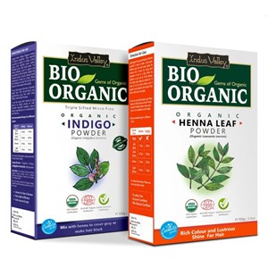 Indigo Leaf Powder and Henna Leaf Powder Combo, Indus Valley