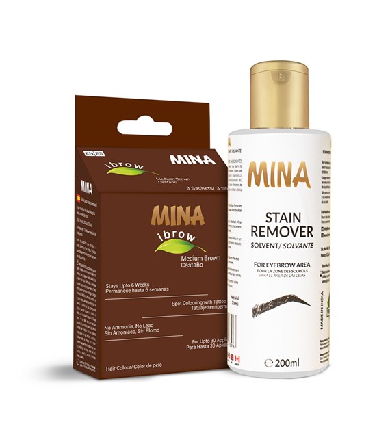 Ibrow Medium Brown with Stain Remover, Mina