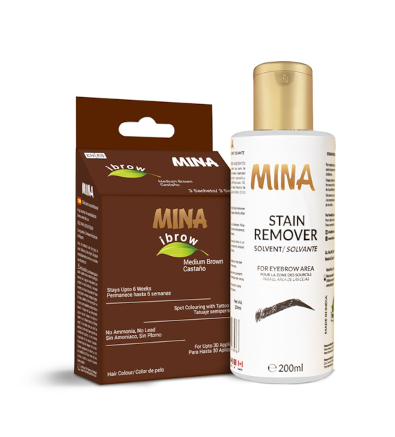 Ibrow Medium Brown with Stain Remover, Mina